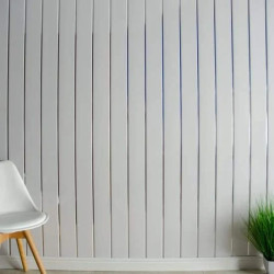 White Gloss 2 Strips Chrome 8mm Shower wall panels wet wall panels