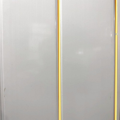 White Gloss 2 Strips Gold 8mm Shower wall panels wet wall panels