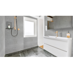 Concrete Grey 1.2M x 2400mm Wet Wall Bathroom Wall Panels