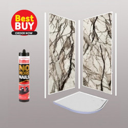 Stone Marble Wet Wall Shower wall kit 10MM Thick 1M Wide  save 10% OFF.