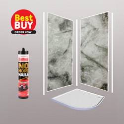 Italian Marble Wet Wall Shower wall kit 10MM Thick 1M Wide  save 10% OFF.