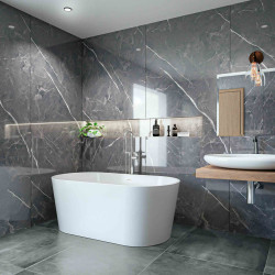Pietra Grey 1.2M x 2400mm Wet Wall Bathroom Wall Panel...................