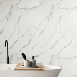 WHITE MARBLE WETWALL PANELS 1MTR LARGE  WHITE MARBLE 