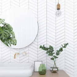 Chevron 1M x 2.4m Wet Wall Bathroom Wall Panel