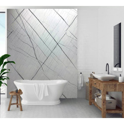 White Laurent 1M x 2.4m Wet Wall Bathroom Wall Panel...................