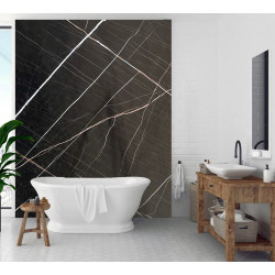 Black Laurent 1M x 2.4m Wet Wall Bathroom Wall Panel...................