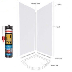 White Gloss Wet Wall Shower wall kit 10MM Thick 1M Wide 20 % OFF... White Gloss Wet Wall Shower wall kit 10MM Thick 1M Wide 20 % OFF...