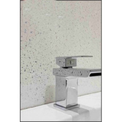 WHITE SPARKLE BATHROOM WALL PANELS 1MTR LARGE /NO MORE TILES/ 